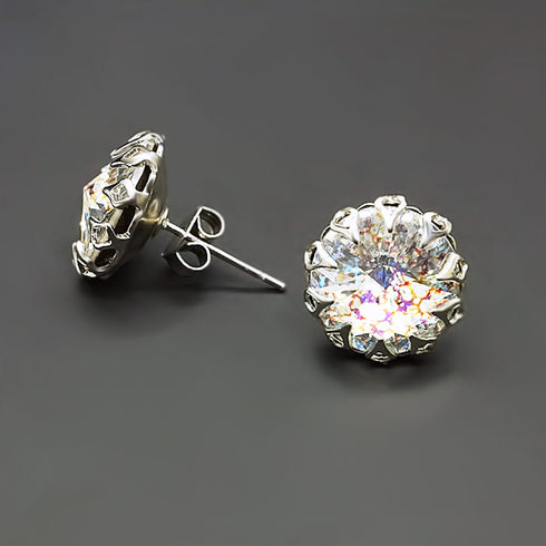 Auskari "Vintāžš VIII (White Patina)" ar Swarovski™ kristāliem